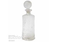 Carafa veche din sticlă transparentă, decantor (3.2)