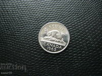 Canada 5 cenți 1963 proof k