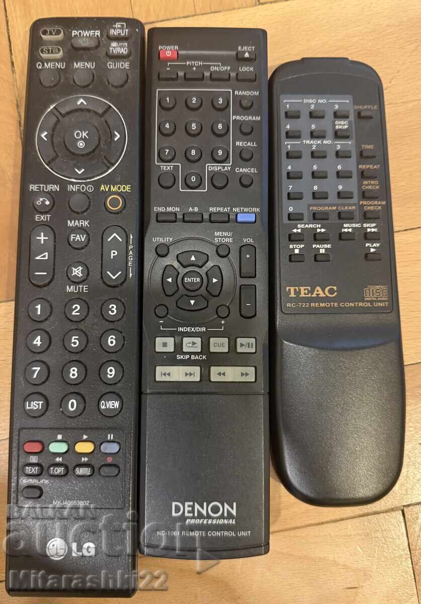 3 ΤΕΜΑΧΙΑ ΤΗΛΕΧΕΙΡΙΣΤΗΡΙΑ DENON / LG / TEAC