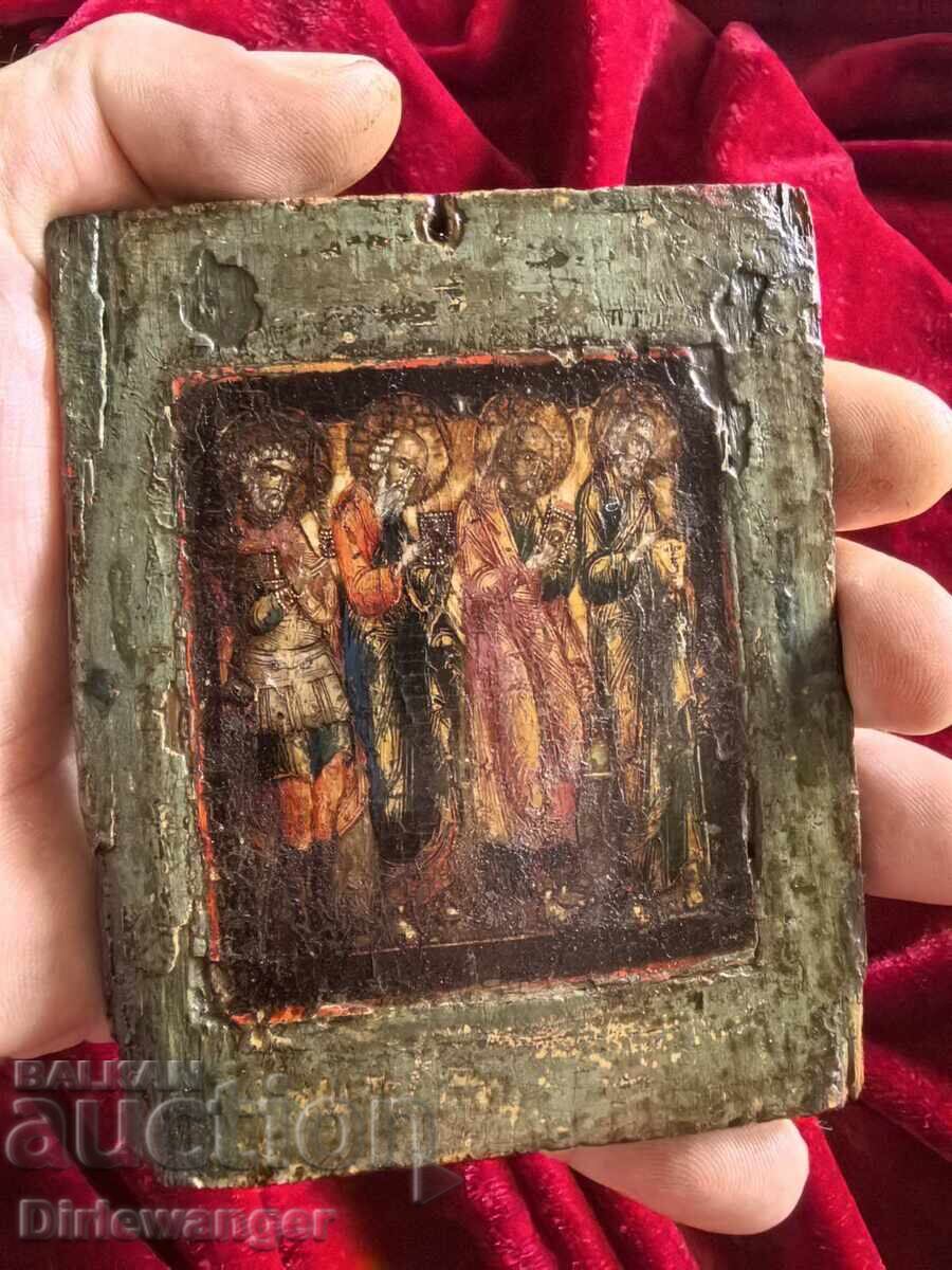 Licitație Icoană de călătorie. Miniatură. Foarte veche