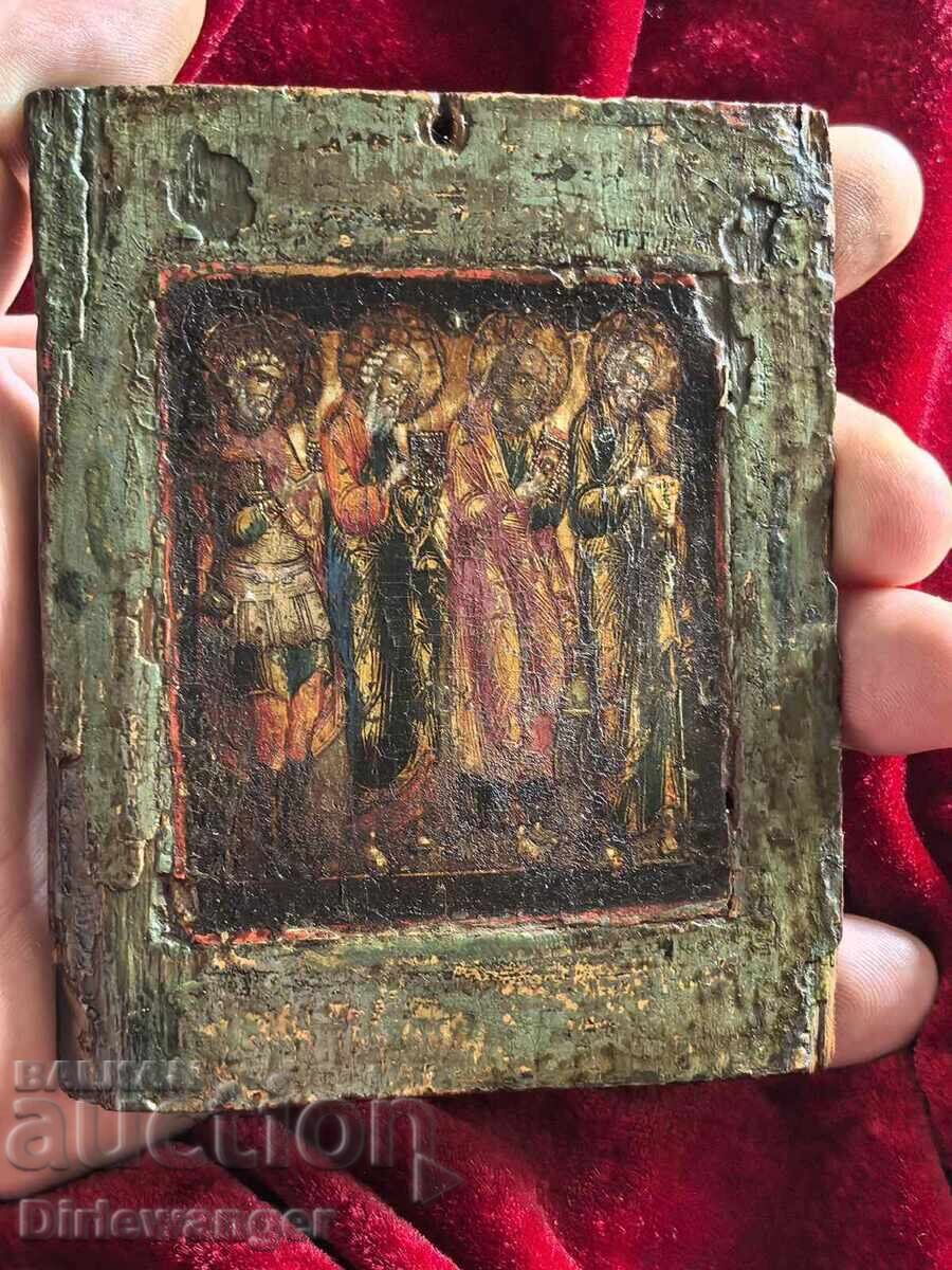 Icoană de călătorie. Miniatură. Foarte veche - 5