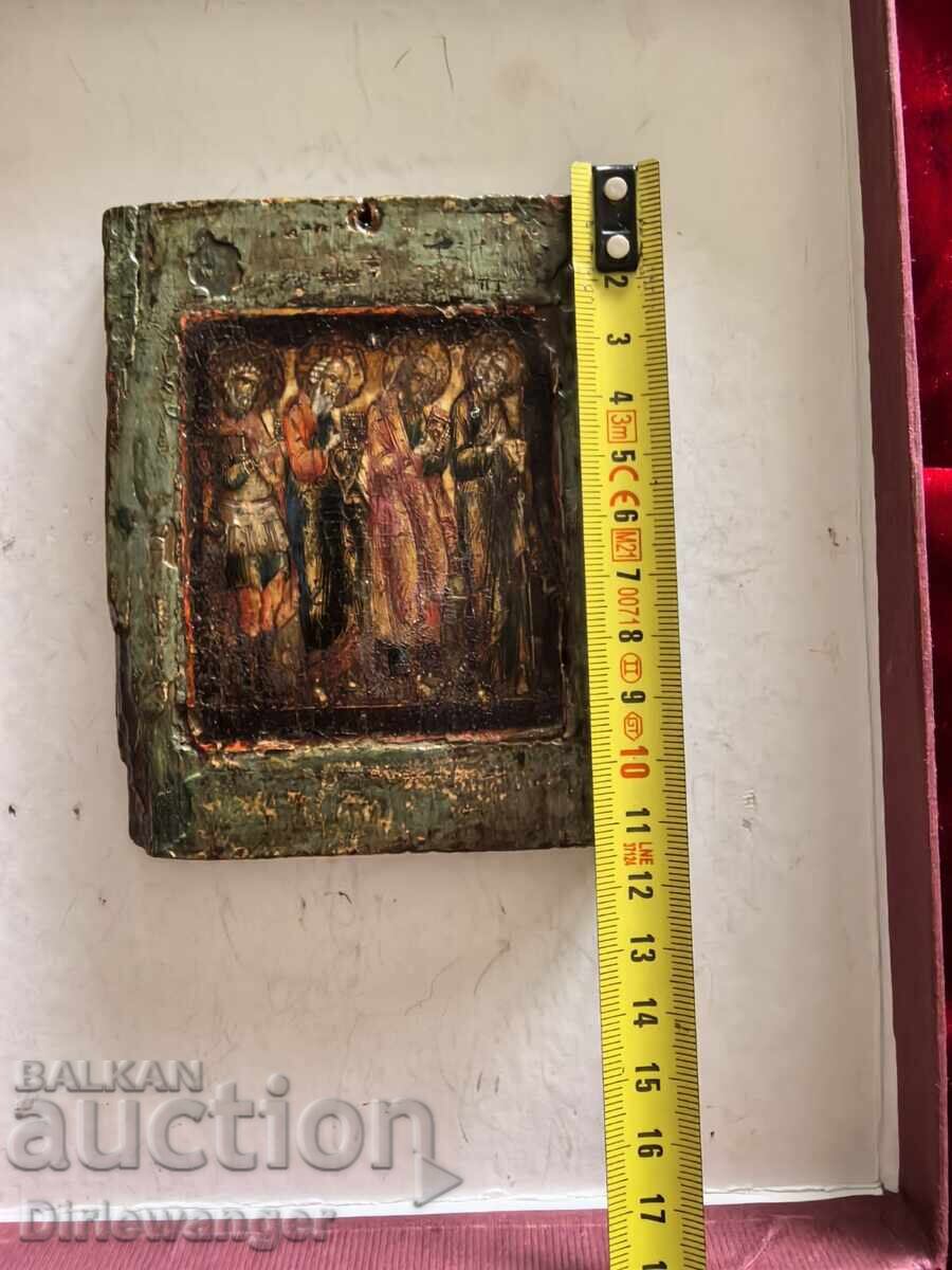 Icoană de călătorie. Miniatură. Foarte veche - 6