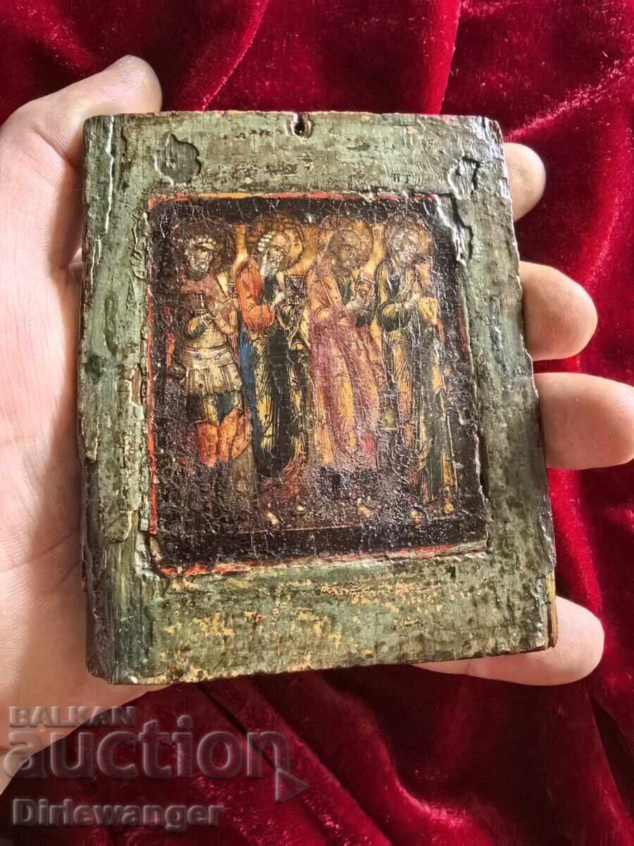 Icoană de călătorie. Miniatură. Foarte veche