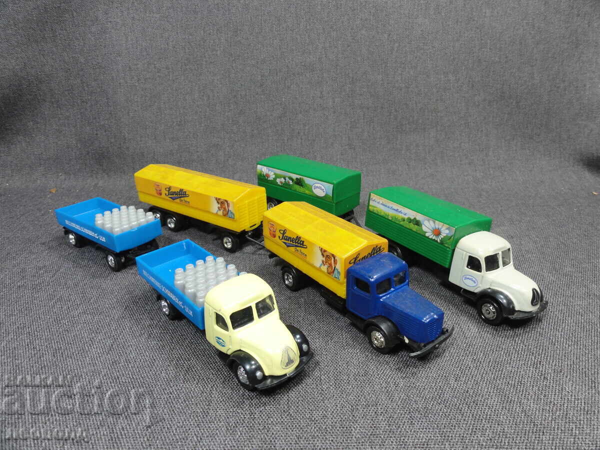 LOT DE MAȘINUȚE ȘI CAMIOANE VECHI RETRO 1/87 HO SERIA BERE cu preț € 0.01 | 0.02 BGN