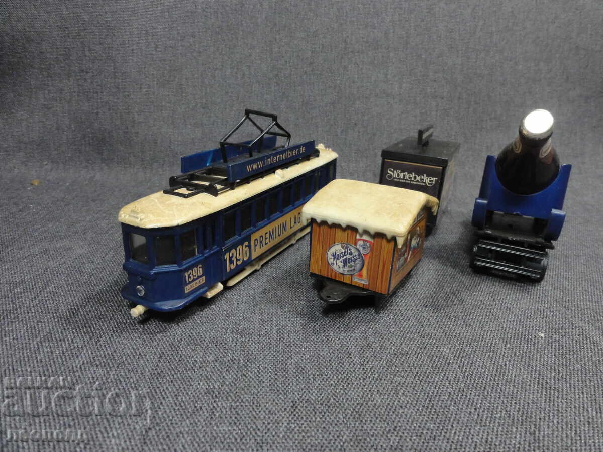 LOT BZC MAȘINUȚE VECHI RETRO TRAMVAI REMORCI 1/87 HO BERE - 5