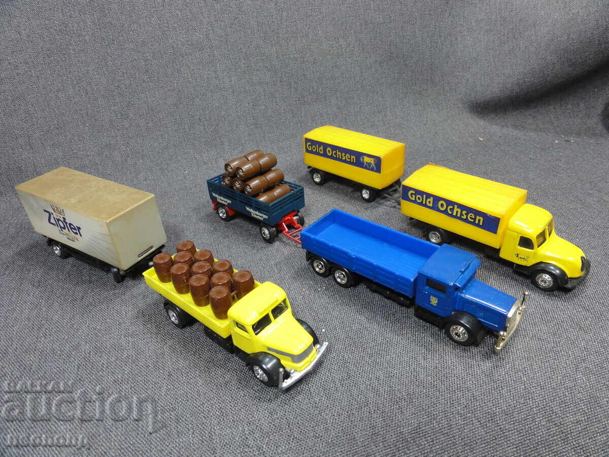 Licitație LOT DE MAȘINUȚE ȘI CAMIOANE VECHI RETRO 1/87 HO SERIA BERE