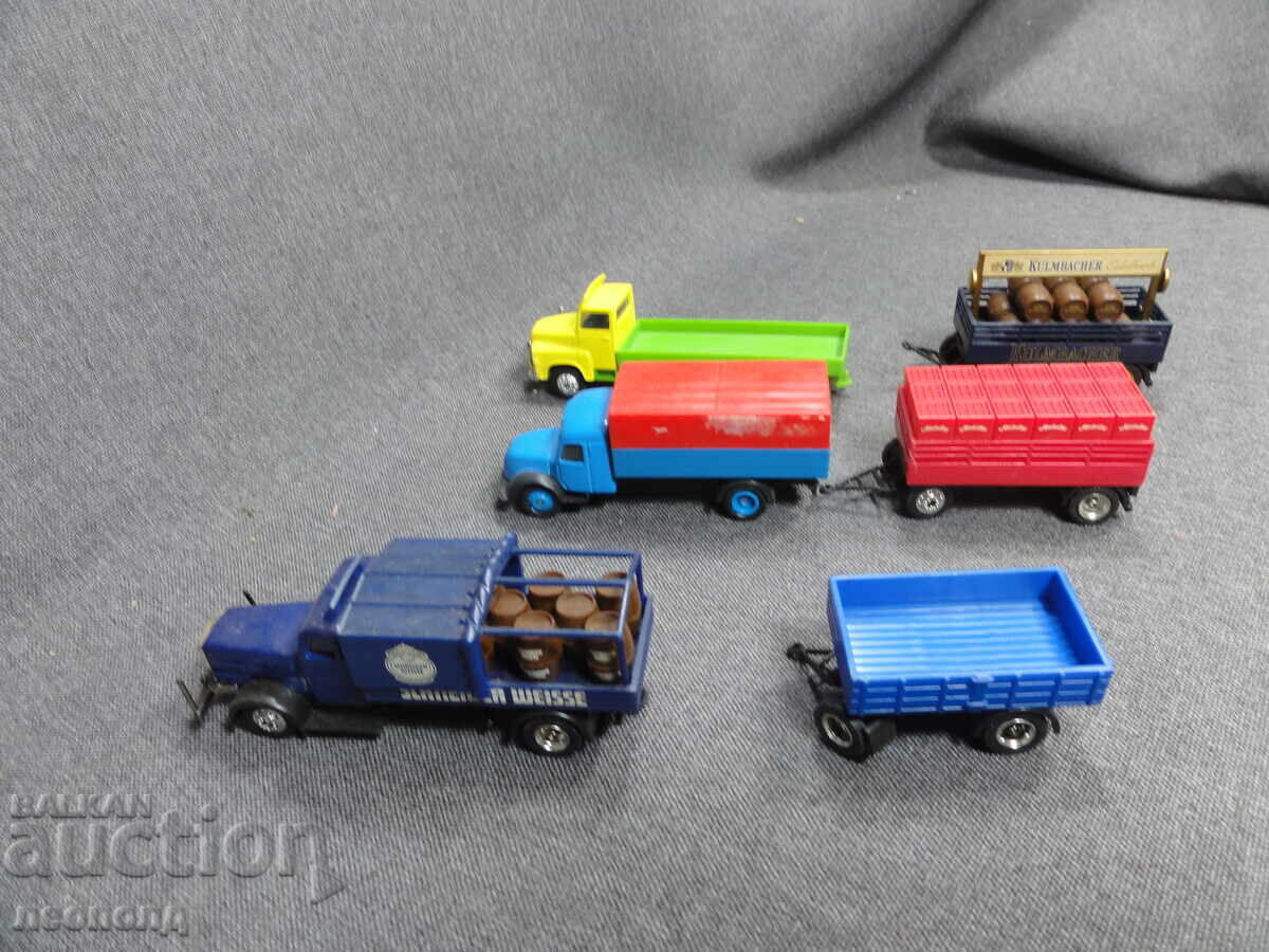 LOT DE MAȘINUȚE ȘI CAMIOANE VECHI RETRO 1/87 HO SERIA BERE - 5