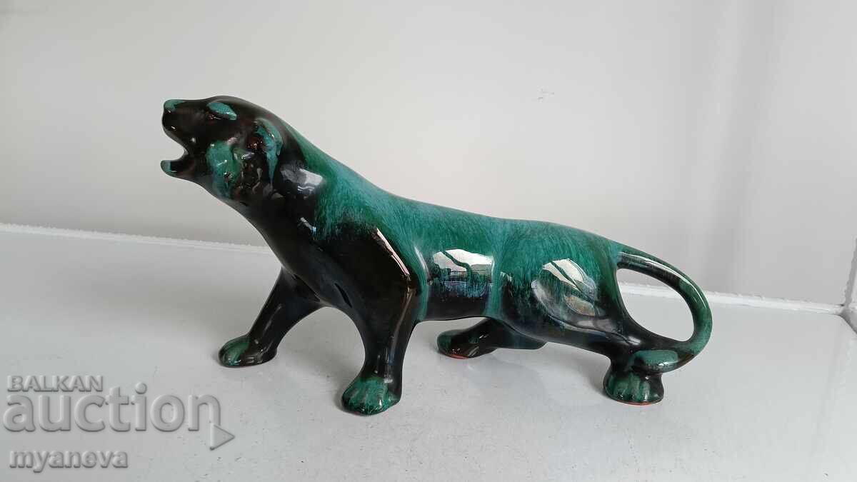 Vintage, ceramic panther figurine - 5