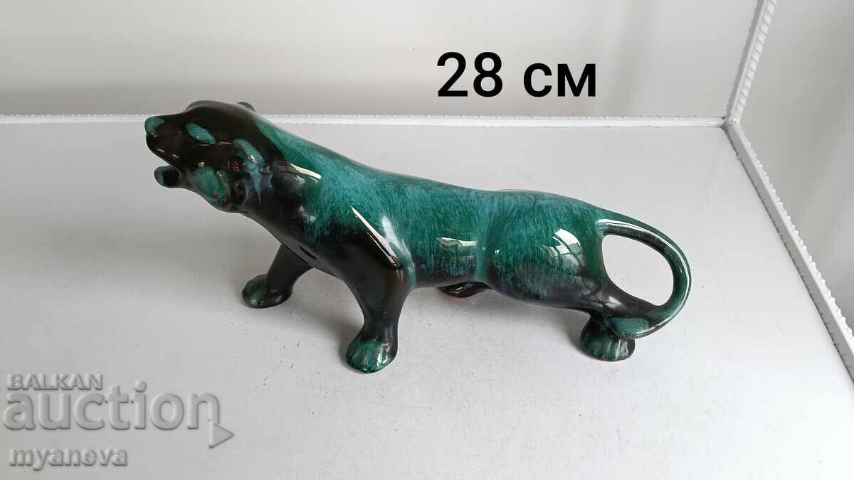 Vintage, ceramic panther figurine