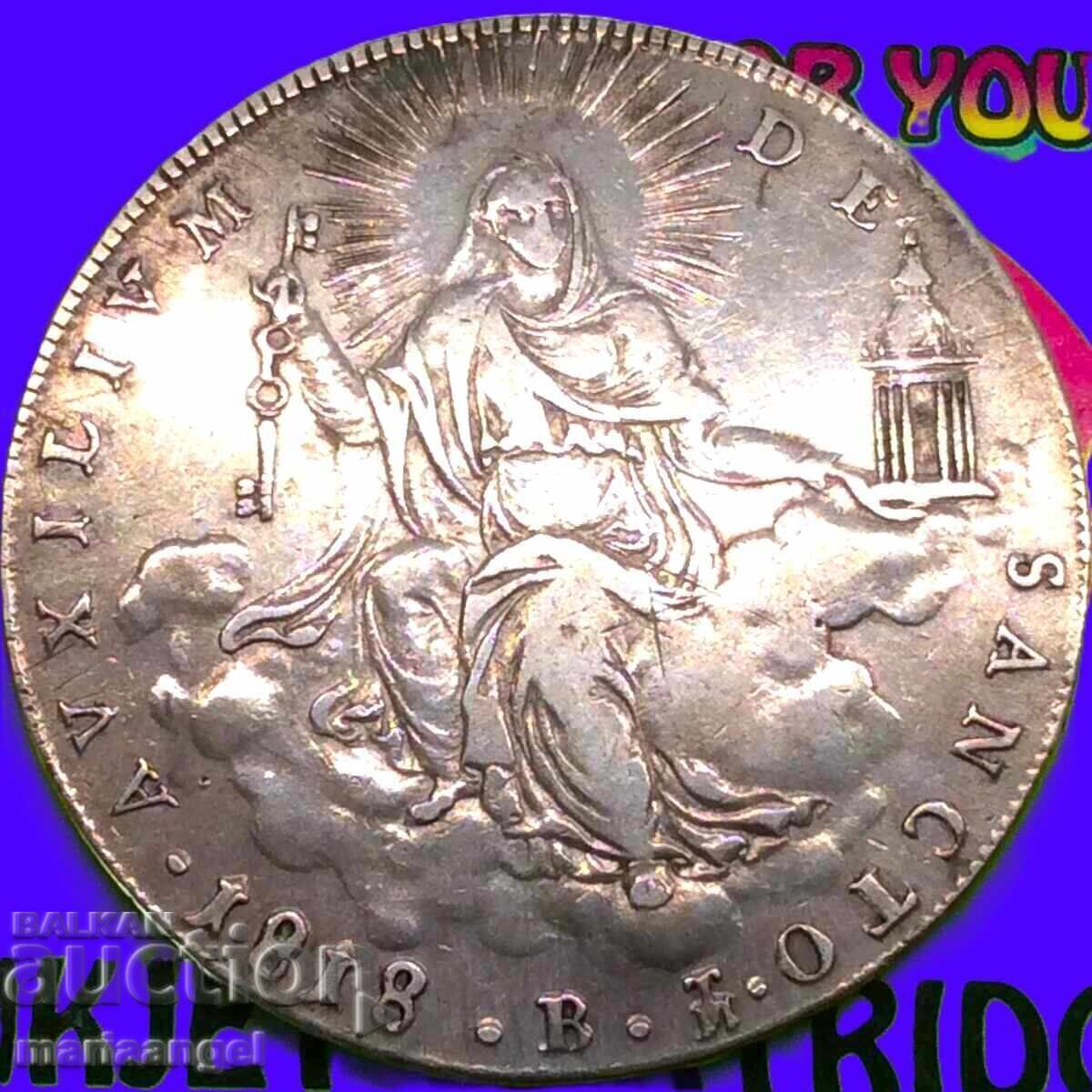 Licitație Scut 1818 Pontiful Vatican Pius VII Patină de argint