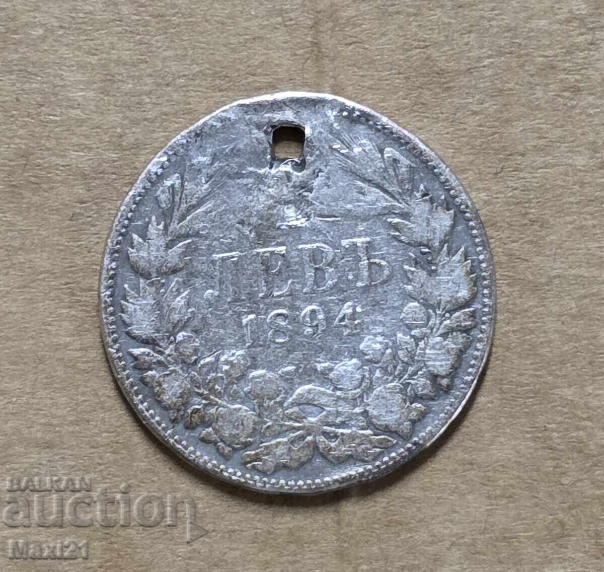 Княжество България 1 лев 1894 г.
