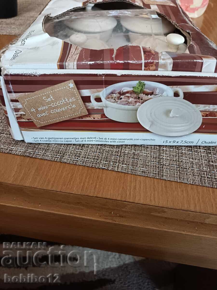 Аукцион Френски керамични купички за печене нови