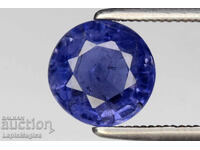 Φυσικός μωβ ιολίτης 1.32ct 7mm στρογγυλή κοπή