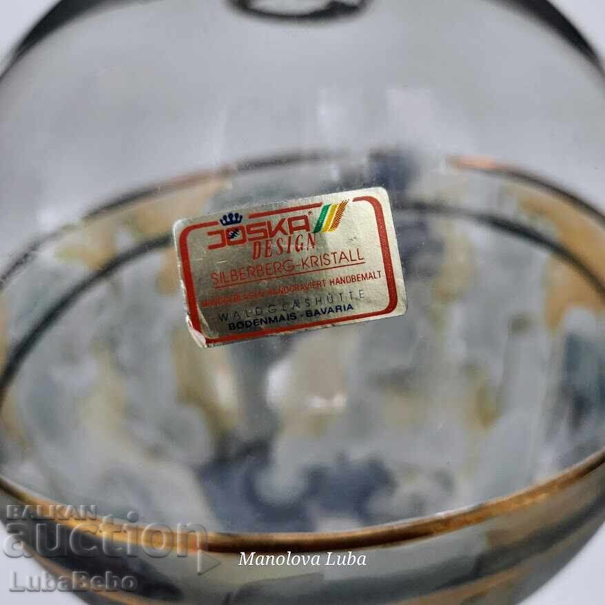 Hand-painted crystal sphere made by JOSKA Kristall - 5