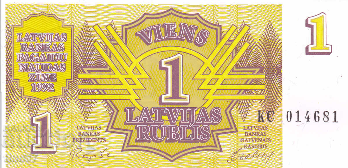 tino37- LETONIA - 1 RUBLĂ - 1992 - UNC cu preț € 1.70 | 3.32 BGN
