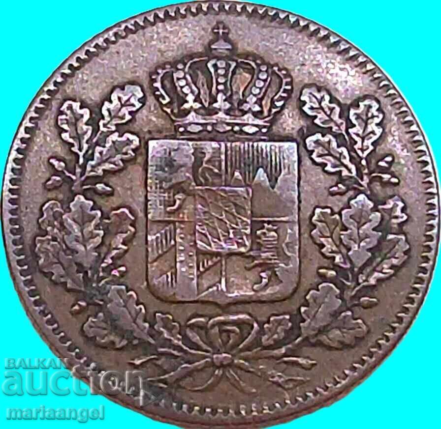 2 Pfennig 1844 Germania BAVARIA - RAR - 7