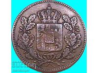 2 Pfennig 1844 Germania BAVARIA - RAR