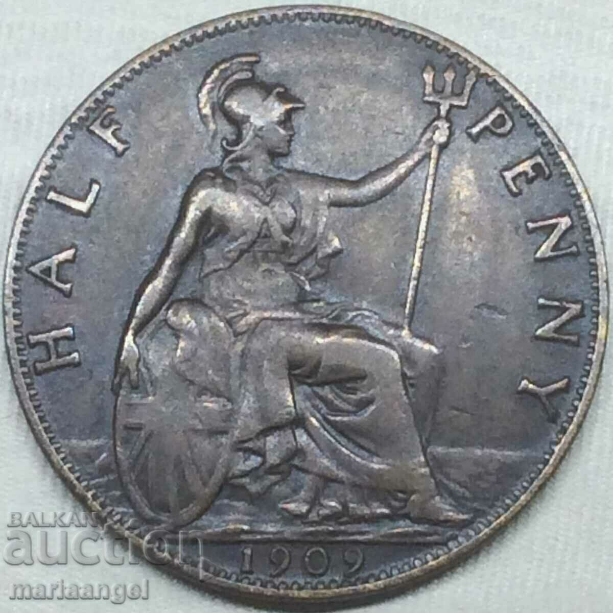 Marea Britanie 1/2 penny 1909 - 6