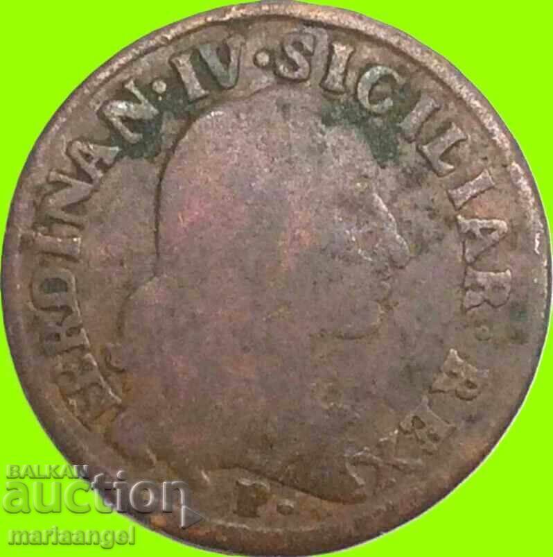 1 grano 12 cavalli (cai) 1792 Italia Napoli mare mare de cupru - 6