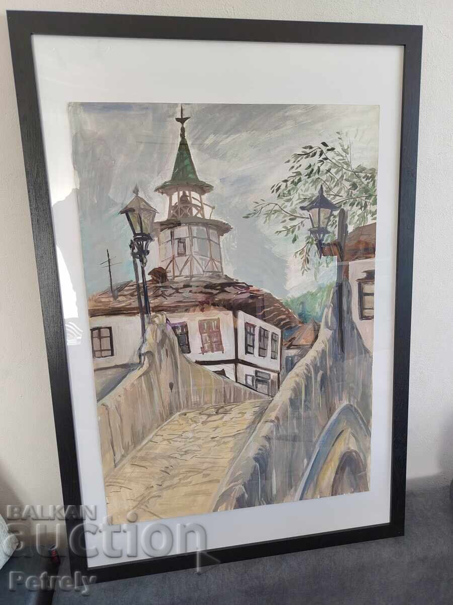 Acuarelă veche mare cu preț € 70.00 | 136.91 BGN