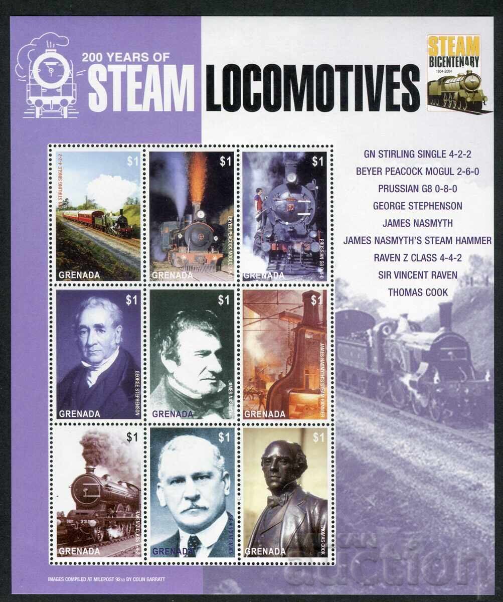 Grenada 2004 MnH - 200 de ani de locomotive cu abur cu preț € 1.60 | 3.13 BGN
