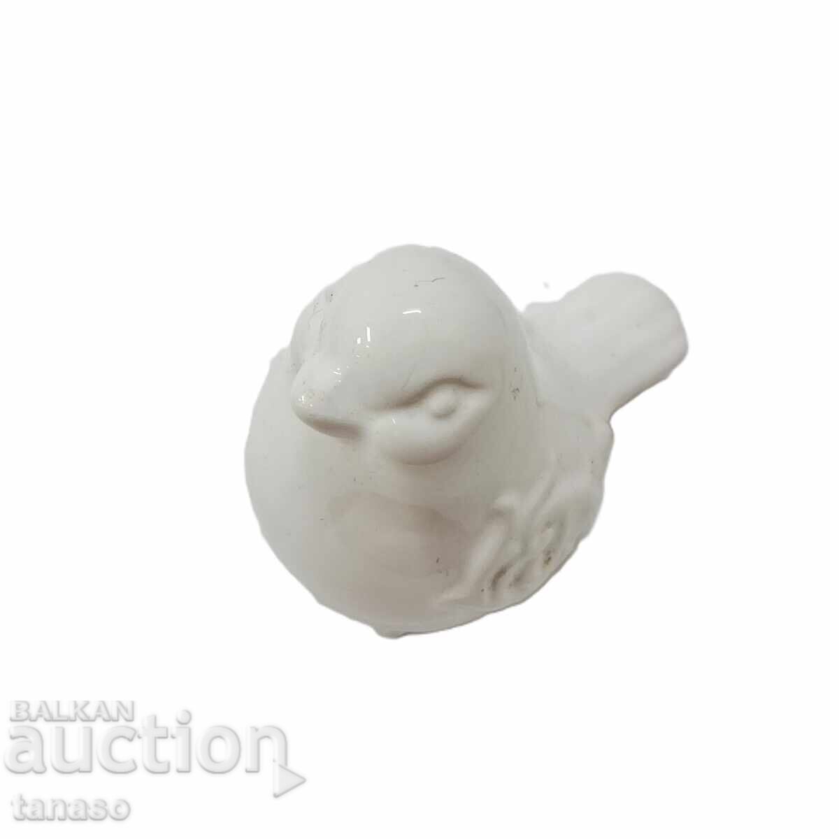 Figurină decorativă elegantă „Pasăre” – Albă glazurată (13.2) - 6