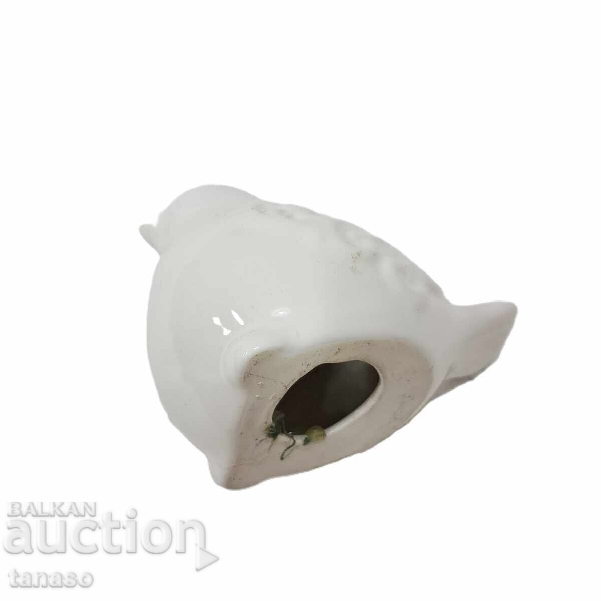 Figurină decorativă elegantă „Pasăre” – Albă glazurată (13.2) - 7