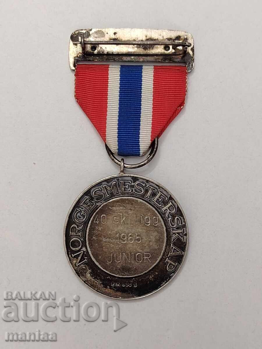 Δημοπρασία Νορβηγικό ασημένιο μετάλλιο