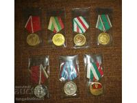 Bulgaria - lot de 7 medalii socialiste