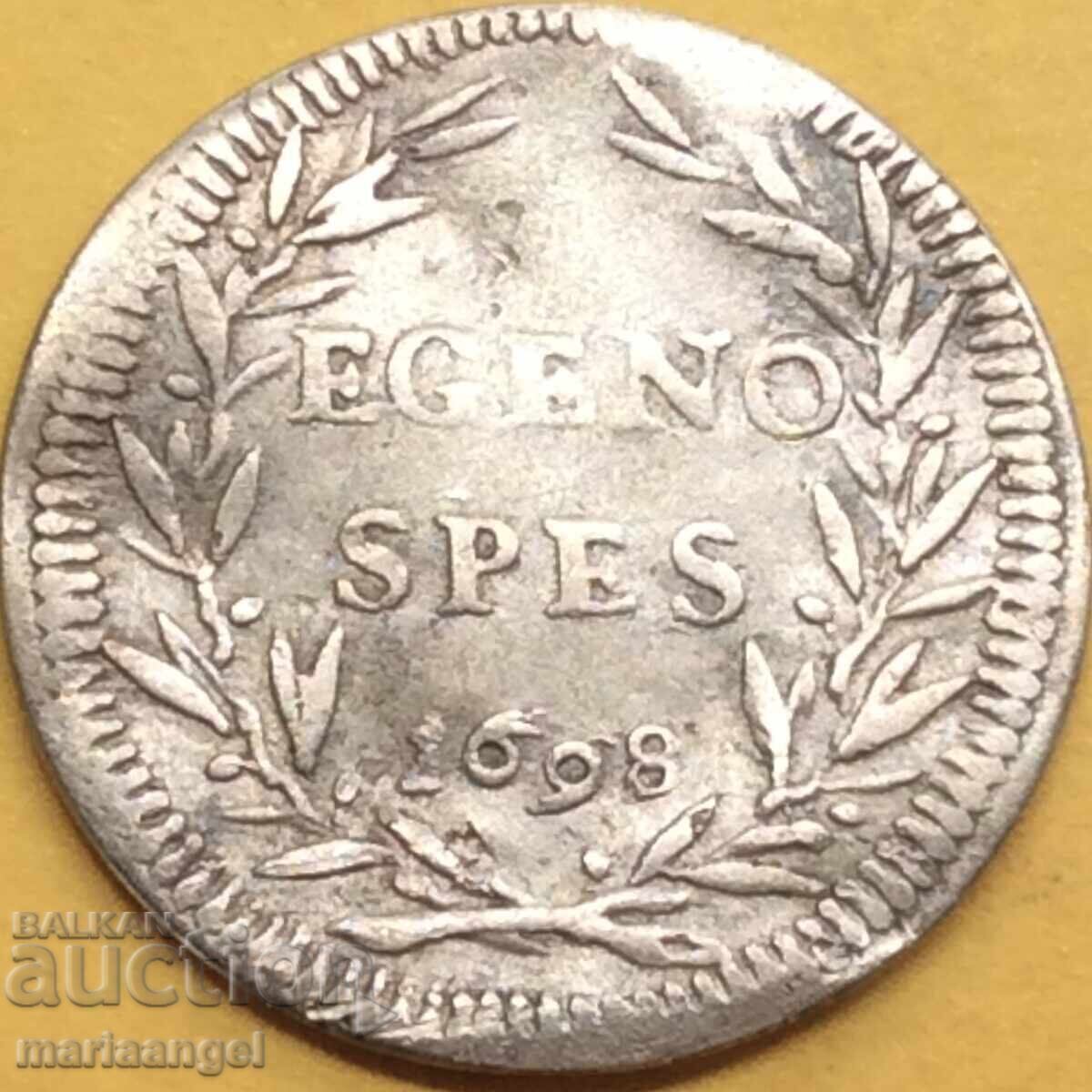 Vatican grosso 1698 Inocențiu XII argint - 6