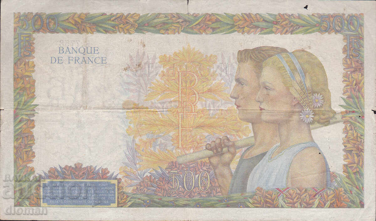 dioman - FRANȚA - 500 FRANCI - 1943 cu preț € 9.70 | 18.97 BGN