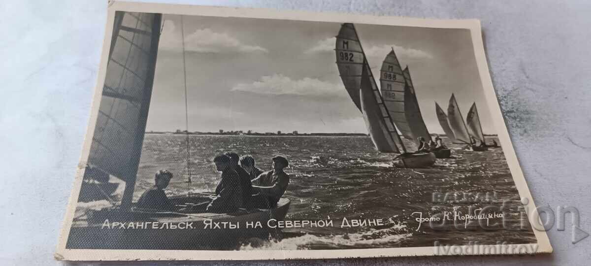 P K Arkhangelsk Yachts on the Northern Dvina 1961