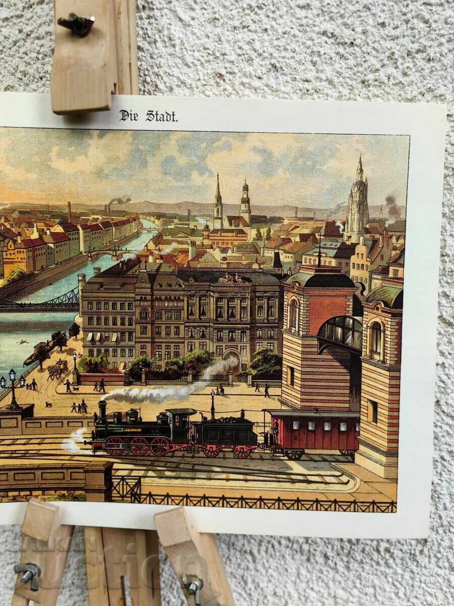 Auction  HIGH-QUALITY copy Lithograph Engraving Train Railway
