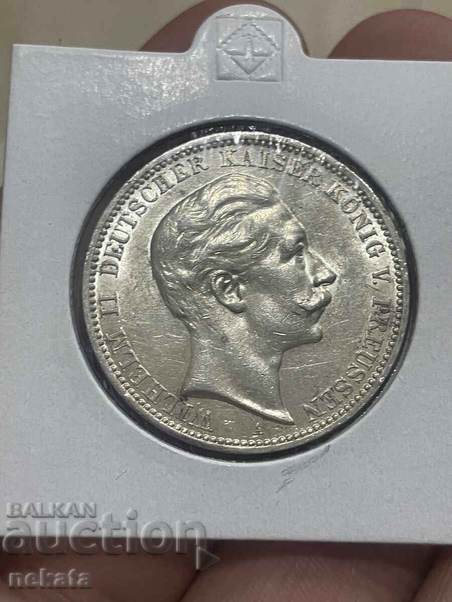 Германска империя - Прусия, 3 марки 1911 г. Вилхелм II