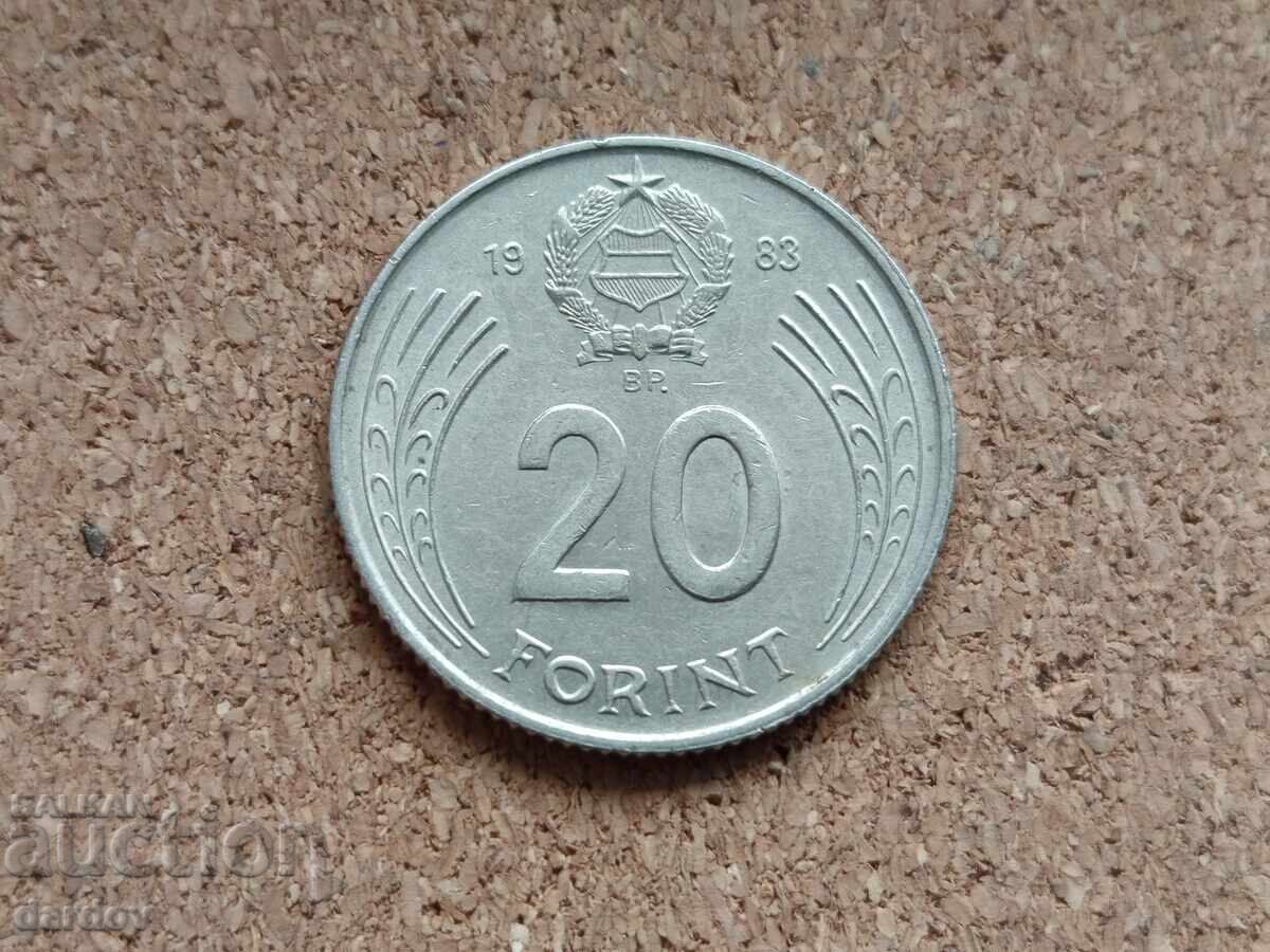 Ungaria 20 forinți, 1983