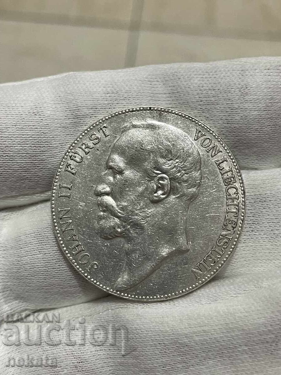 Liechtenstein 5 kroner 1910 Rare with price € 300.00 | 586.75 BGN