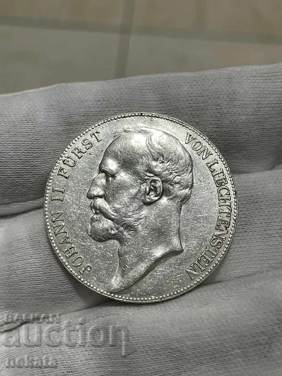 Liechtenstein 5 kroner 1910 Rare