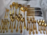 Set luxos de tacâmuri placate cu aur Nivella Solingen – 38 piese