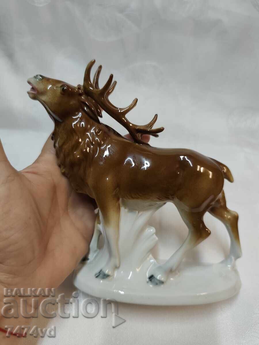 Collectible porcelain deer figurine – Lippelsdorf GDR - 5