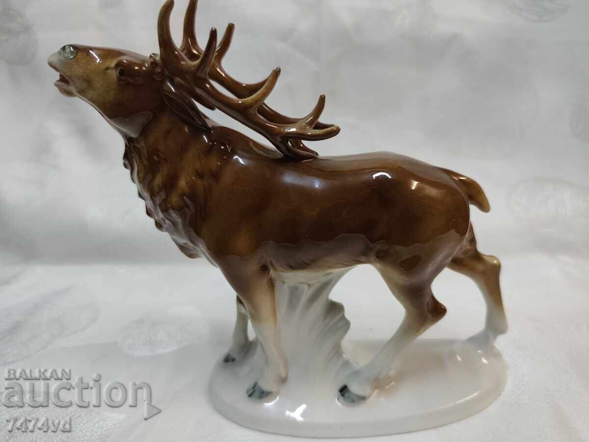 Collectible porcelain deer figurine – Lippelsdorf GDR - 6