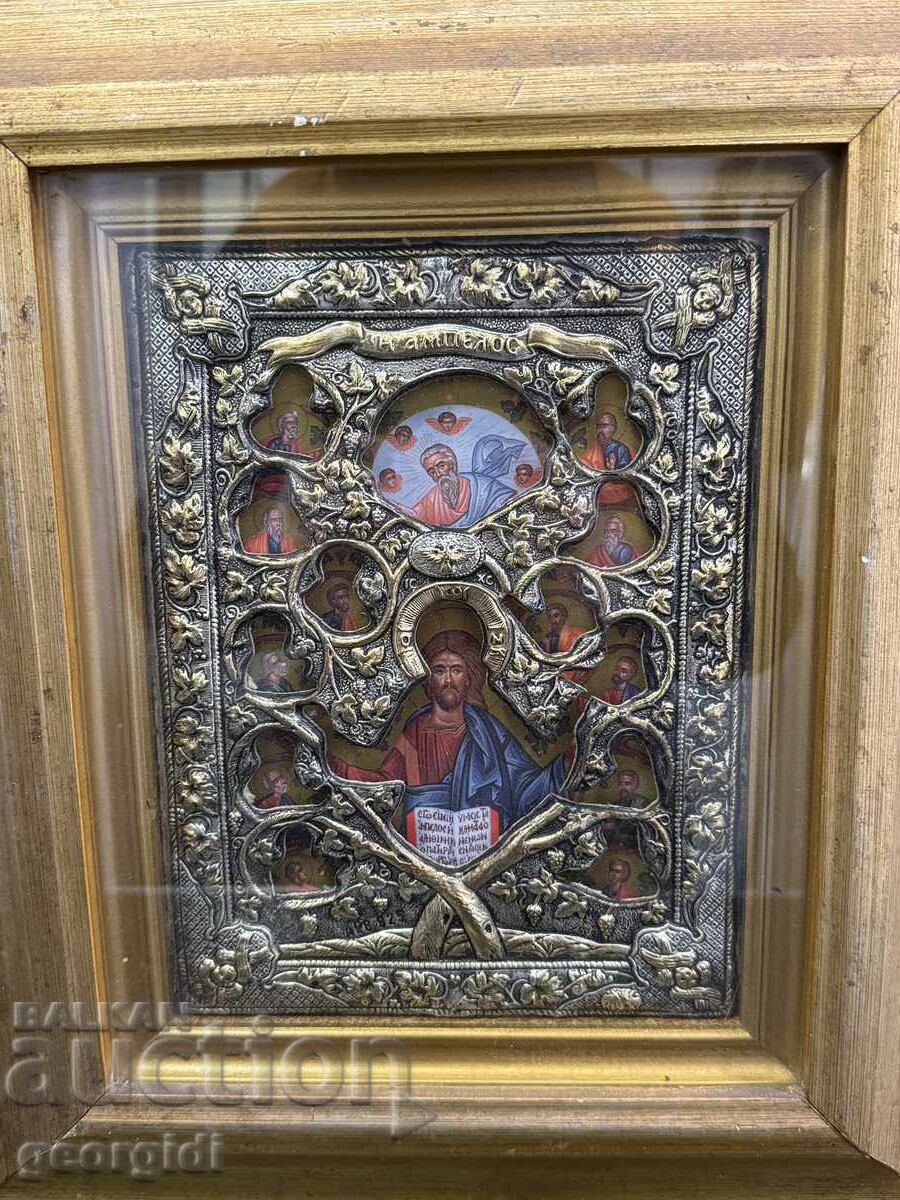 Icoană din argint cu aurire - Hristos – vița de vie adevărată. Nr. 8153 cu preț € 85.00 | 166.25 BGN