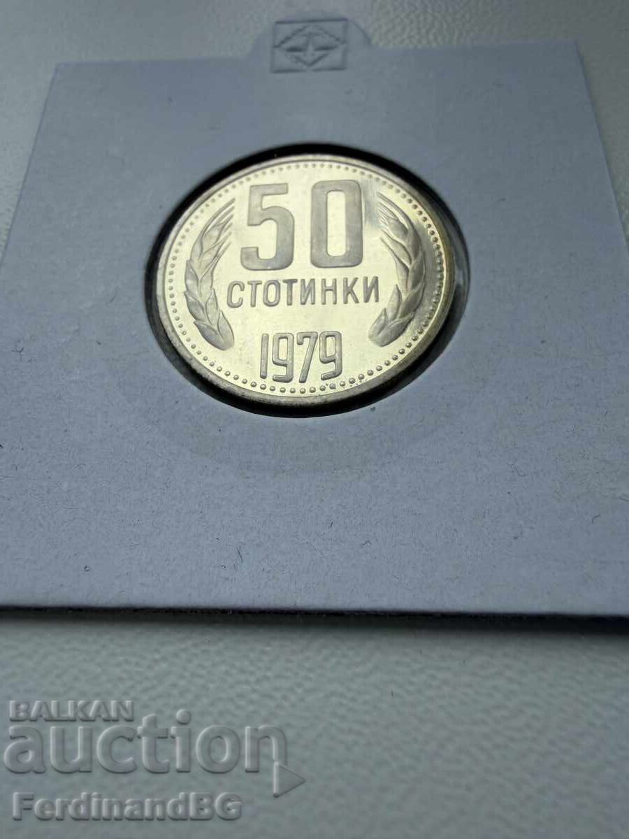 Licitație 50 stotinki 1979 an, mat-lucios (Proof)