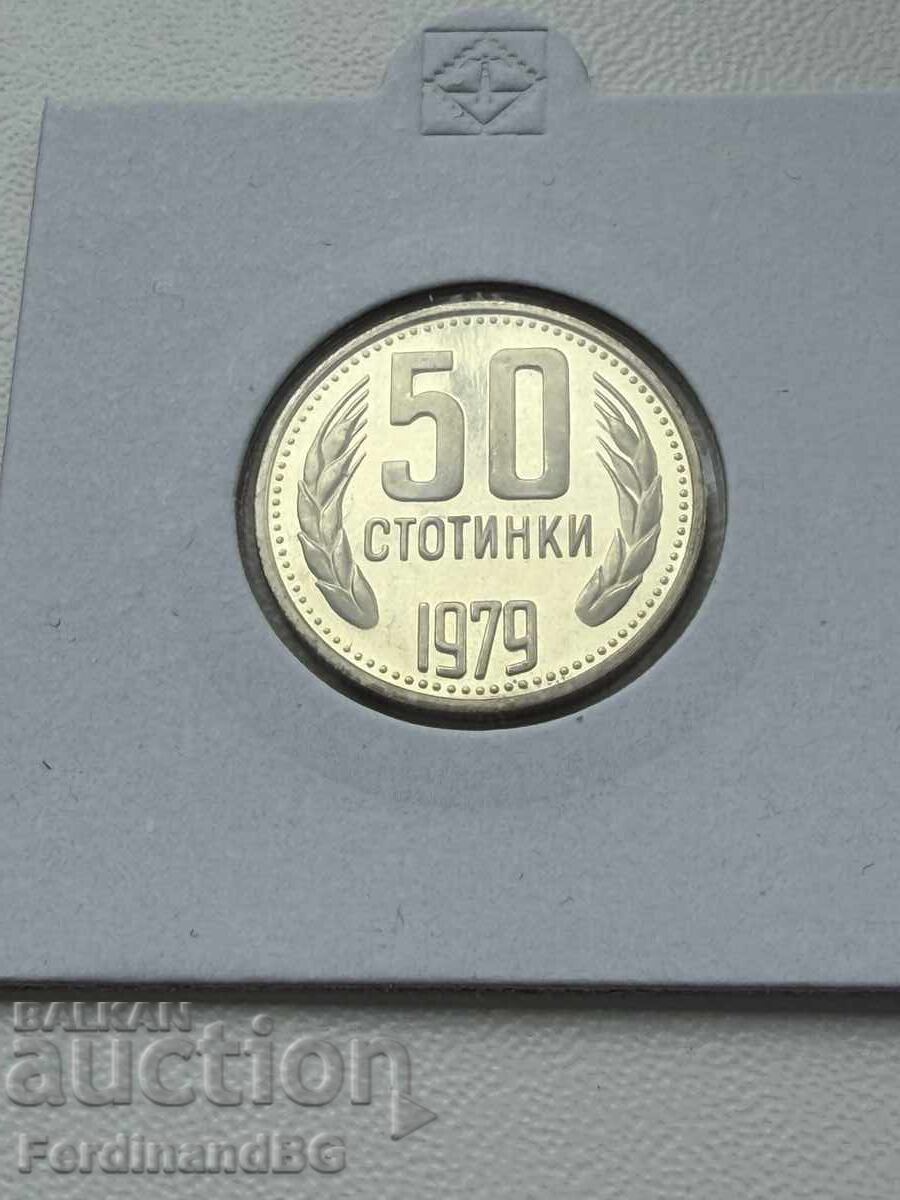 Livrarea 50 stotinki 1979 an, mat-lucios (Proof)