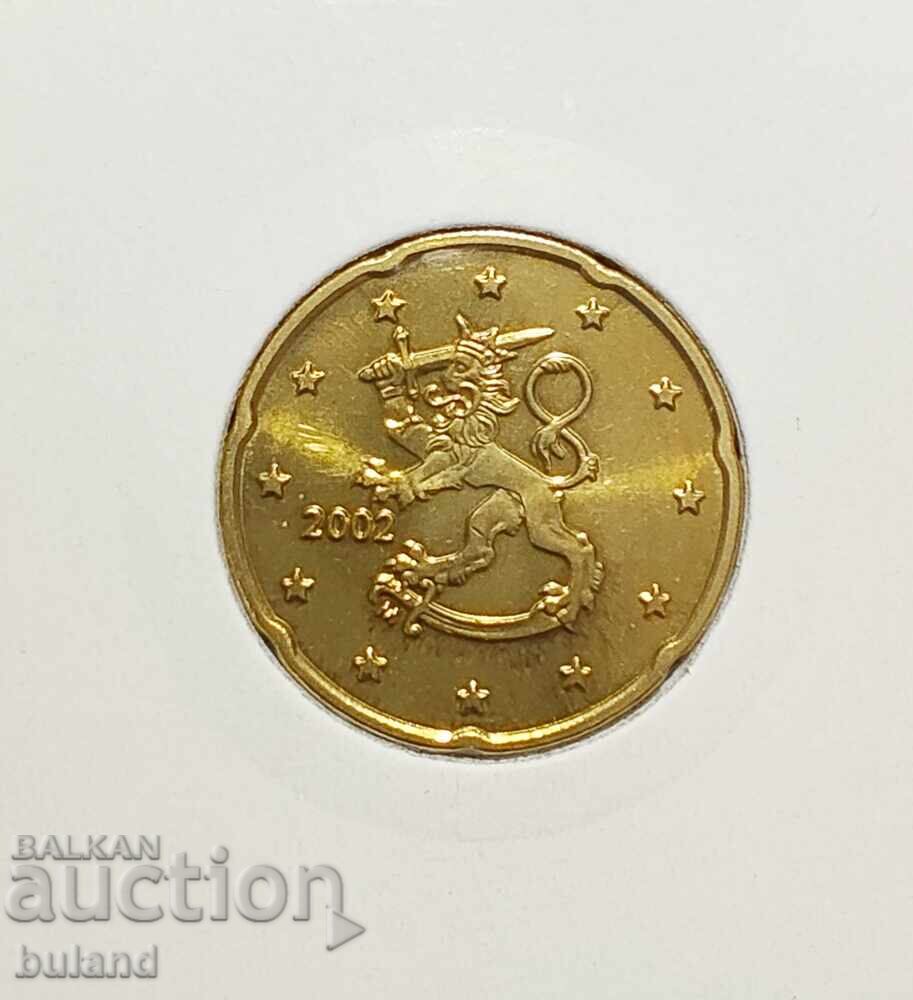 Finlanda UNC Monedă Euro 20 Cenți 2002 Euro Cent Finlanda