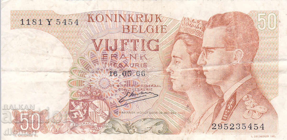dioman - BELGIA - 50 FRANCI - 1966
