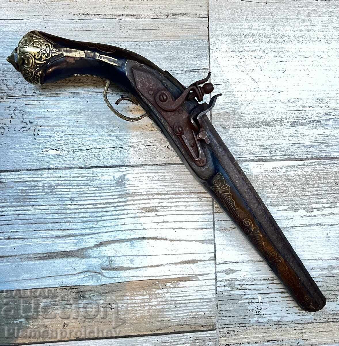PIESĂ DE MUZEU PISTOL AUTENTIC CU CREMENE PISTOL PUȘCĂ REV cu preț € 105.00 | 205.36 BGN