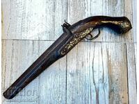 PIESĂ DE MUZEU PISTOL AUTENTIC CU CREMENE PISTOL PUȘCĂ REV