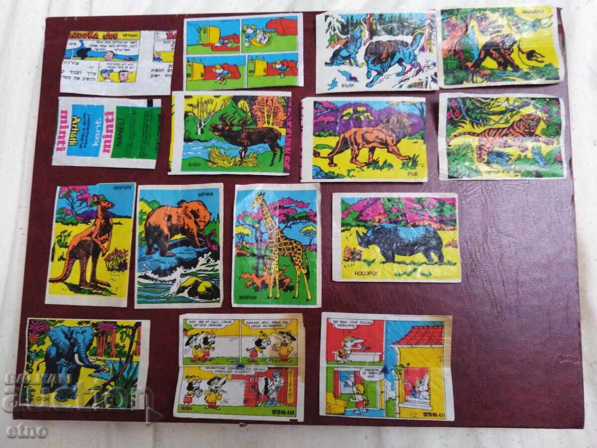 15 pcs. SOCIALIST PICTURE CARDS FROM BULGARIAN GUMS IDEAL AND OTHERS