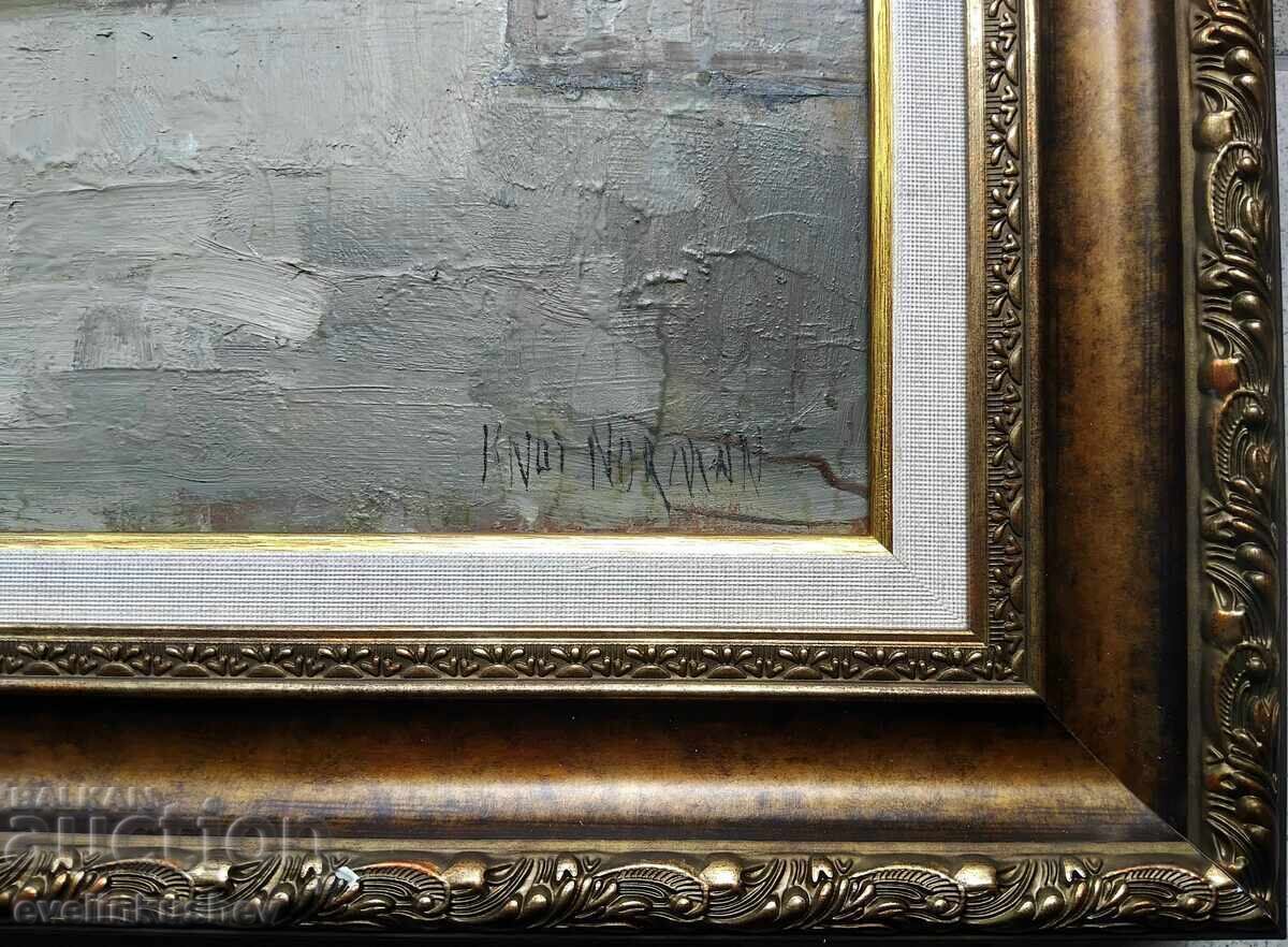 Pictură în ulei de Knut Norman realizată pe placaj (fașer) - 6