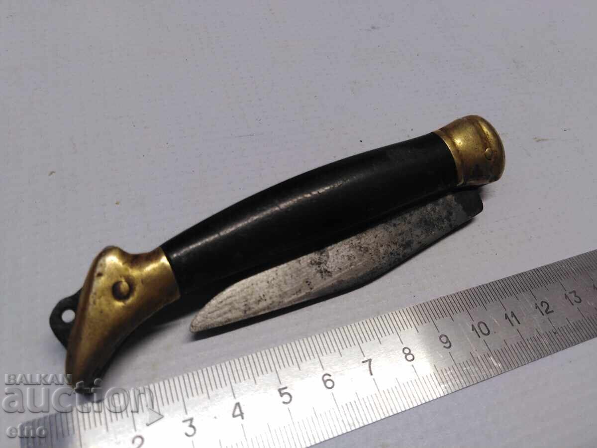 CUȚIT DE BUZUNAR BULGĂRESC VECHI - PICIOR DE DAMĂ, PETKO DENEV - 5